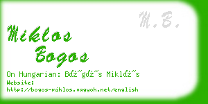 miklos bogos business card